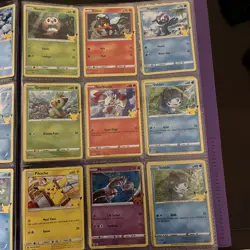 Pokemon 25th Anniversary McDonalds Set Non Holo Base - 25 Card Set Pikachu Promo - Image 3