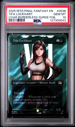 3154 Tifa Lockhart 2025 MTG Final Fantasy #0536 Surge Foil PSA 10 - Image 1