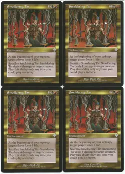MTG Smoldering Tar x4 Invasion Uncommon LP - Image 1