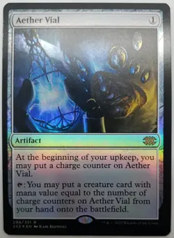 mtg magic aether vial FOIL ENGLISH fiole d'aether d'ether double masters 2 avail - Image 1