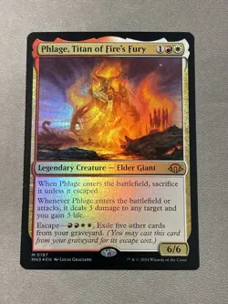 Phlage, Titan of Fire's Fury Foil #197 MTG Modern Horizons 3 NM X1 - Image 1