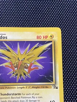 Zapdos 30/62 1st Edition - Pokemon Fossil WotC Non-Holo Rare Vintage - Image 3