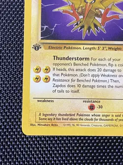 Zapdos 30/62 1st Edition - Pokemon Fossil WotC Non-Holo Rare Vintage - Image 5