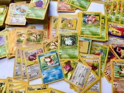 Huge Vintage 800 Pokemon Non Holo Card 1999 -Jungle -Pikachu Spark Gnaw w/dupes - Image 3