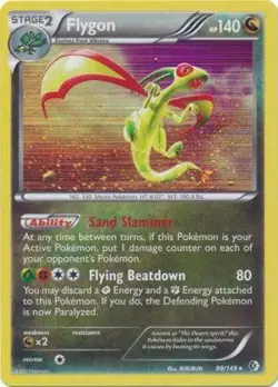 1x Flygon - 99/149 - Holo Rare Moderately Played Pokemon BW - Boundaries Crossed - Image 1