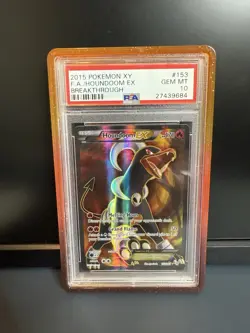 Pokemon Houndoom EX XY Breakthrough Full Art #153 PSA 10 Gem Mint *POP 89* - Image 1