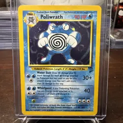 Pokemon TCG Poliwrath Base Set 2 15/130 Holo Rare Light Play LP - Image 1