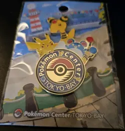 Japanese Pokemon Center Tokyo Bay Pin Badge Pikachu Ampharos Marill Brand New - Image 2