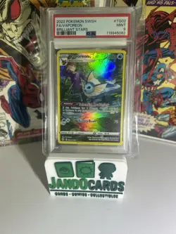 Pokemon TCG 2022 SWSH FA/Vaporeon Brilliant Stars #TG02 PSA 9 MINT - Image 1
