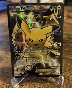 Pokemon Pikachu EX Black Star Promo 2016 #XY124 TCG English HP-Damaged - Image 1