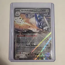 Archaludon EX 130/191 Double Rare Full Art Holo Pokemon Surging Sparks TCG - Image 1