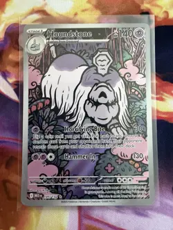 Houndstone 2025 Pokemon English Mega Evolutions Illustration Rare Holo 145/132 - Image 1