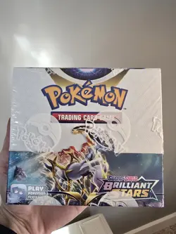 Pokemon TCG Brilliant Stars Booster Box Factory Sealed English W/ Acrylic CASE - Image 2