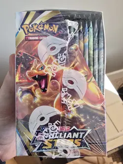 Pokemon TCG Brilliant Stars Booster Box Factory Sealed English W/ Acrylic CASE - Image 5