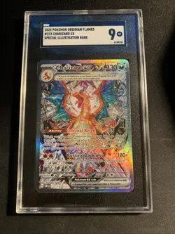 Pokemon TCG Charizard EX Obsidian Flames 223/197 SGC MT 9 - Image 1
