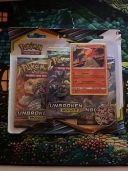 Pokemon Sun & Moon: Unbroken Bonds 3 Booster Pack Blister Typhlosion 820650825491 - Image 1