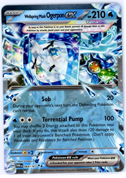 Pokemon TCG Wellspring Mask Ogerpon ex 064/167 Twilight Masquerade Double Rare - Image 1