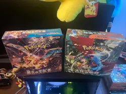 Japanese Pokemon Ruler of the Black Flame and Ancient Roar Booster Box Combo New 4521329331386 - Image 1