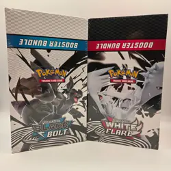 Sealed Pokemon Scarlet & Violet White Flare & Black Bolt Booster Bundle Display - Image 1