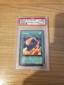 PSA 10 - Yu-Gi-Oh Card - LOB-055 - SPARKS 1st Edition - GEM MINT - Image 1