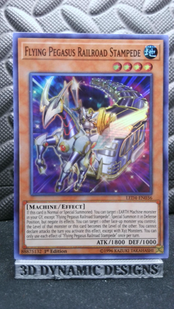 | Yugioh Flying Pegasus Railroad Stampede LED4-EN036 Super Rare NM ?? | - Image 1
