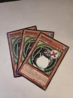 3x Yugioh! Nopenguin - PRIO-EN037 - Common - Unlimited Edition - Near Mint - Image 1