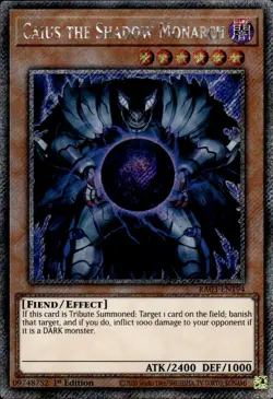 Caius The Shadow Monarch - Platinum Secret Rare 1st Ed. RA03-EN194 - NM - YuGiOh - Image 1