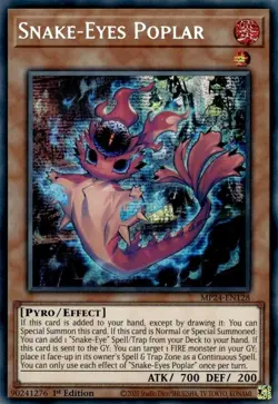 Yugioh! Snake-Eyes Poplar - MP24-EN128 - Prismatic Secret Rare - 1st Edition Nea - Image 1