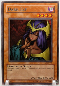 ✨1996 Yu-Gi-Oh! TCG Dark Elf MRD-113 Rare Unlimited (LP) 🌑 - Image 1