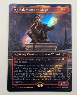 MTG - Ral, Monsoon Mage - Textured Foil Borderless - MH3 0471 Modern Horizons 3 - Image 1