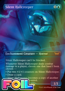 x1 Silent Hallcreeper DSK MTG 345 FOIL BORDERLESS RARE M/NM 1x - Image 1