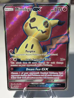 Pokemon Sun & Moon Lost Thunder 2018 Mimikyu GX 206/214 Full Art Near Mint - Image 1