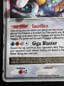 Regigigas LV.X Promo DP30 Pokemon Card Holo Foil Rare HP - Image 5