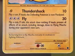 NM- Flying Pikachu Pokemon Card | Secret Rare | Platinum Rising Rivals 113/111 - Image 4