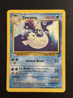 Dewgong Base Set 2 Error Card Printer Hickey/ink Error Pokemon Misprint - Image 1