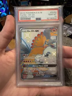 2019 Pokemon Sun & Moon: Hidden Fates Shiny Vault: Full Art Ho-Oh #SV50 PSA 10 - Image 1