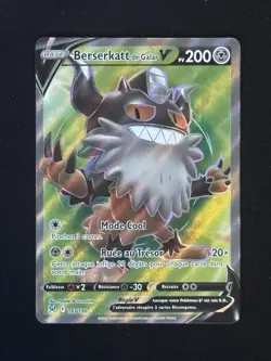 Carte Pokemon Berserkatt de Galar V 183/196 EB11 Origine Perdue Fr Neuve - Image 2
