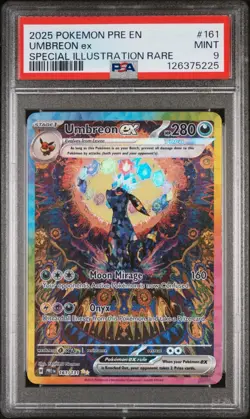 2025 POKEMON PRE EN-PRISMATIC EVOLUTIONS #161 UMBREON EX PSA 9 - Image 1
