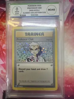 Pokemon Professor Oak 025/034 CLB Holo Classic Collection Deck - BCAG 8 GRADED - Image 1