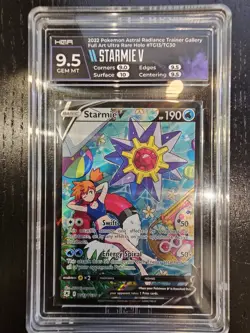 2022 STARMIE V POKEMON ASTRAL RADIANCE TRAINER GALLERY TG13/TG30 HGA 9.5 - Image 1