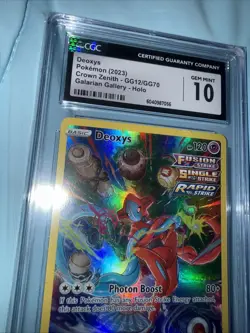 CGC Gem Mint 10 Deoxys GG12/GG70 Pokemon Crown Zenith Galarian Gallery - Image 3