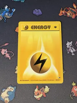 Pokemon Cards Lightning Energy 130/132 Gym Heroes FIRST EDITION WOTC - (LP) - Image 1