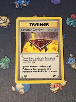 Pokemon Cards Cinnabar City Gym 113/132 Gym Challenge FIRST EDITION - (MP) - Image 1
