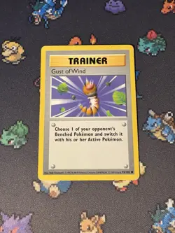 Pokemon Cards Gust Of Wind 93/102 Base Set SHADOWLESS WOTC - (MP) - Image 1