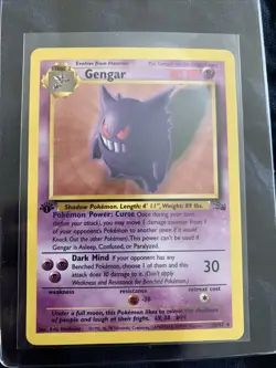 👻 Gengar 20/62 Fossil Regular 1st Ed - Pokemon TCG Single Card LP /MP - Image 1
