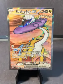 Pokemon TCG Raging Bolt EX 196/162 Sv05 Temporal Forces Full Art Holo Ultra Rare - Image 1