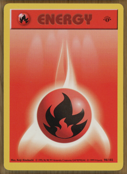 Fire Energy - 98/102 ~ 1st Edition Shadowless Base Set ~ Pokemon ~ Near Mint!! - Image 1