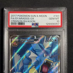 Gyarados GX 101/111 Full Art 2017 Pokemon Sun & Moon Crimson Invasion PSA 10 - Image 3