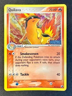 Quilava 45/115 2005 EX Unseen Forces Pokemon Card TCG Reverse Holo Stamped - Lp - Image 1