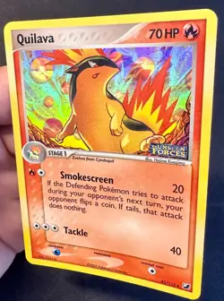 Quilava 45/115 2005 EX Unseen Forces Pokemon Card TCG Reverse Holo Stamped - Lp - Image 2